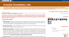 Desktop Screenshot of exousiafoundation.blogspot.com