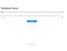 Tablet Screenshot of miniaturefarms.blogspot.com