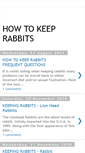 Mobile Screenshot of keepingrabbits.blogspot.com