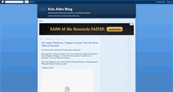 Desktop Screenshot of kris-allen-blog.blogspot.com