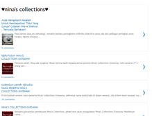 Tablet Screenshot of ninasyakinacollections.blogspot.com