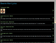 Tablet Screenshot of beeniemanlyrics.blogspot.com