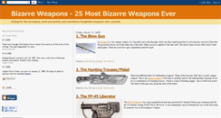 Desktop Screenshot of bizarreweapons.blogspot.com