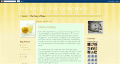 Desktop Screenshot of myrecipeforlemonade.blogspot.com