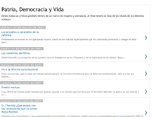 Tablet Screenshot of patriademocraciayvida.blogspot.com
