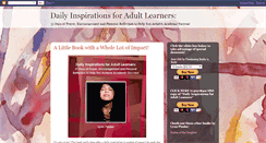 Desktop Screenshot of dailyinspirationsforadultlearners.blogspot.com