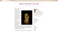 Desktop Screenshot of beginningtobe.blogspot.com