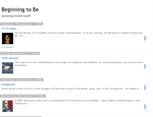 Tablet Screenshot of beginningtobe.blogspot.com