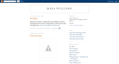 Desktop Screenshot of mayawilliams.blogspot.com