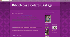 Desktop Screenshot of bibliotecasescolaresdist131.blogspot.com