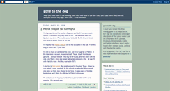 Desktop Screenshot of gonetothedog.blogspot.com