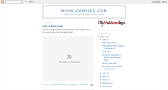 Desktop Screenshot of myholdemtips.blogspot.com