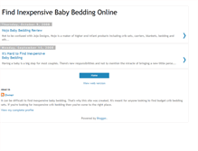 Tablet Screenshot of inexpensivebabybedding.blogspot.com
