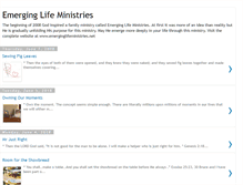 Tablet Screenshot of emerginglifeministries.blogspot.com