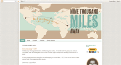 Desktop Screenshot of ninethousandmilesaway.blogspot.com