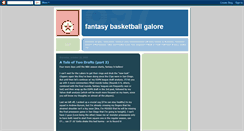 Desktop Screenshot of fantasyb-ball.blogspot.com