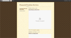 Desktop Screenshot of financialfreedomservices.blogspot.com