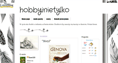 Desktop Screenshot of hobbyinietylko.blogspot.com