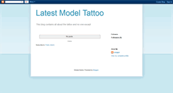 Desktop Screenshot of modeltattoo.blogspot.com