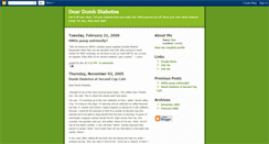 Desktop Screenshot of dear-dumb-diabetes.blogspot.com