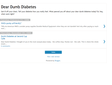 Tablet Screenshot of dear-dumb-diabetes.blogspot.com