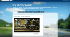 Desktop Screenshot of onecityonequestion.blogspot.com