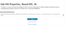 Tablet Screenshot of oakhillproperties.blogspot.com