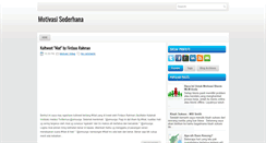 Desktop Screenshot of motivasi-sederhana.blogspot.com