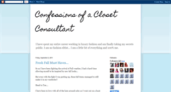 Desktop Screenshot of confessionsofaclosetconsultant.blogspot.com