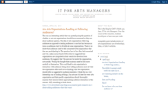 Desktop Screenshot of itforartsmanagers.blogspot.com