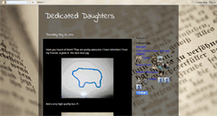 Desktop Screenshot of dedicateddaughters.blogspot.com