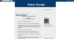 Desktop Screenshot of prairiethunder.blogspot.com