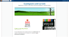 Desktop Screenshot of guadagnaresoldisulweb.blogspot.com