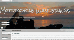 Desktop Screenshot of motorcyclewanderings.blogspot.com