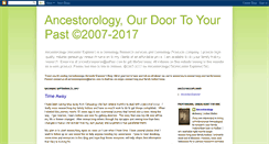 Desktop Screenshot of ancestorology.blogspot.com