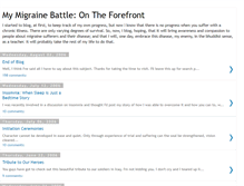 Tablet Screenshot of migraineforefront.blogspot.com