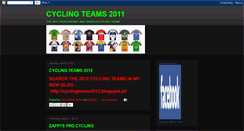 Desktop Screenshot of cyclingteams2011.blogspot.com