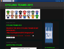 Tablet Screenshot of cyclingteams2011.blogspot.com