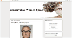 Desktop Screenshot of conservativewomenspeak.blogspot.com