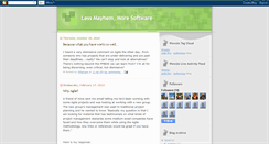 Desktop Screenshot of lessmayhemmoresoftware.blogspot.com