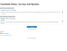 Tablet Screenshot of facebooknotessurveysandquizzes.blogspot.com