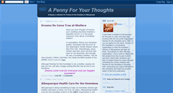 Desktop Screenshot of apennyforyourthoughts-homeless.blogspot.com