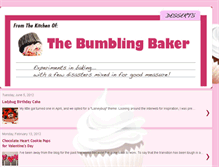 Tablet Screenshot of bumblingbaker.blogspot.com