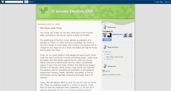 Desktop Screenshot of elsalvadorelections2009.blogspot.com
