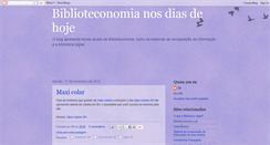 Desktop Screenshot of biblioteconomiahoje.blogspot.com