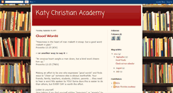 Desktop Screenshot of katychristianacademy.blogspot.com