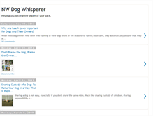 Tablet Screenshot of nwdogwhisperer.blogspot.com