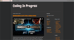 Desktop Screenshot of codingprogress.blogspot.com