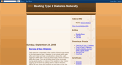 Desktop Screenshot of beatingtype2diabetes.blogspot.com