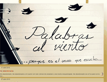 Tablet Screenshot of palabrasalviento-escucha.blogspot.com